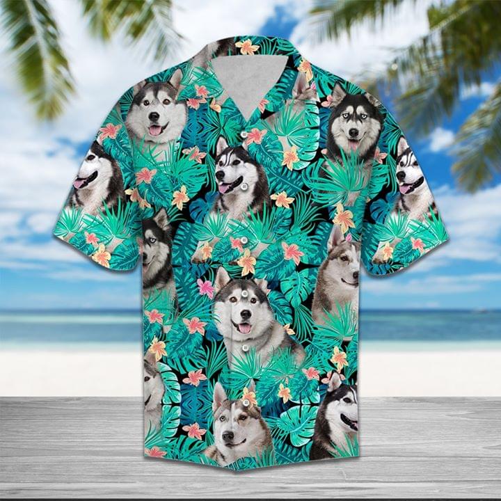 Husky Hawaiian Shirt, Hawaiian Shirt Gift, Christmas Gift