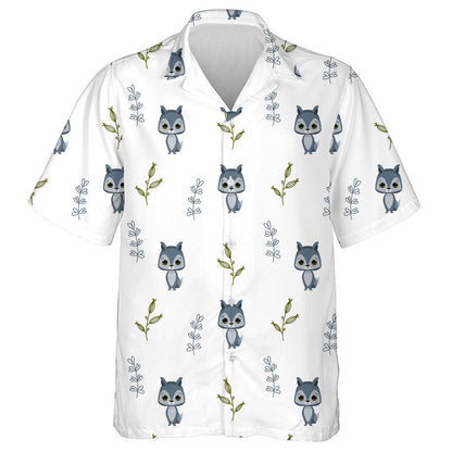 Simple Baby Wolf Icon Of Animal And Plants Hawaiian Shirt, Hawaiian Shirt Gift, Christmas Gift