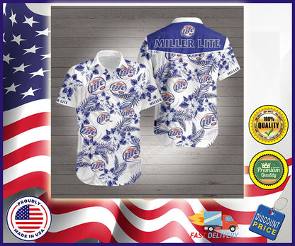 Miller Lite Hawaiian Shirt, Hawaiian Shirt Gift, Christmas Gift