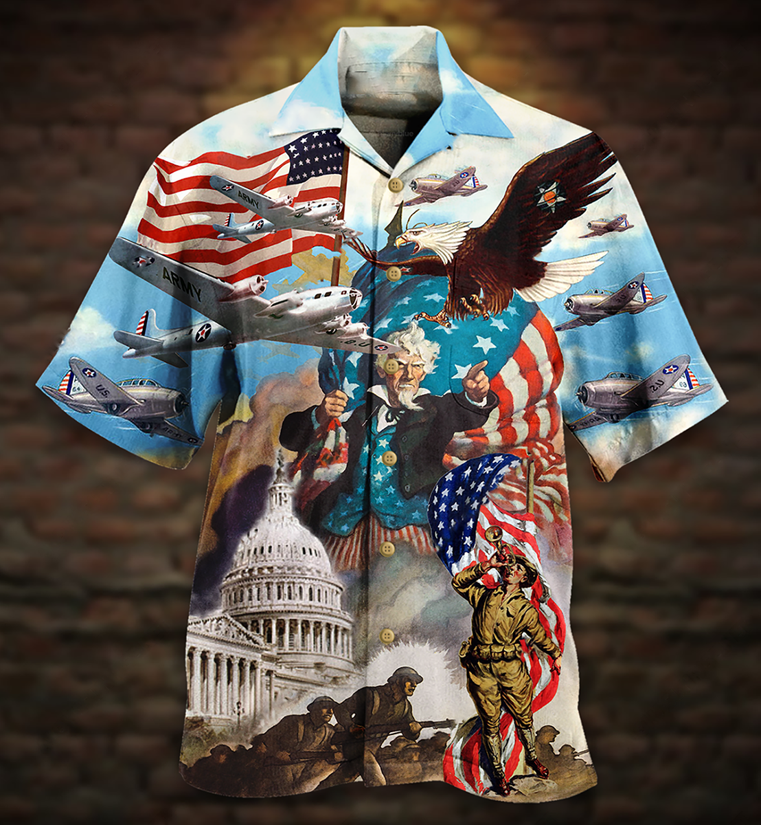 America War And Peace - Hawaiian Shirt, Hawaiian Shirt Gift, Christmas Gift