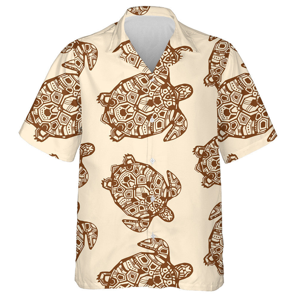 Abstract Ethnic And Tribal Maori Style Turtle Hawaiian Shirt, Hawaiian Shirt Gift, Christmas Gift