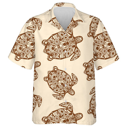 Abstract Ethnic And Tribal Maori Style Turtle Hawaiian Shirt, Hawaiian Shirt Gift, Christmas Gift