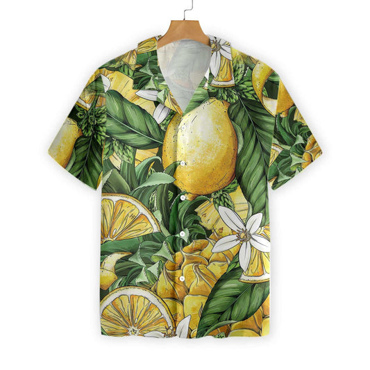 Spring Time Lemon And Pineapple Hawaiian Shirt, Hawaiian Shirt Gift, Christmas Gift