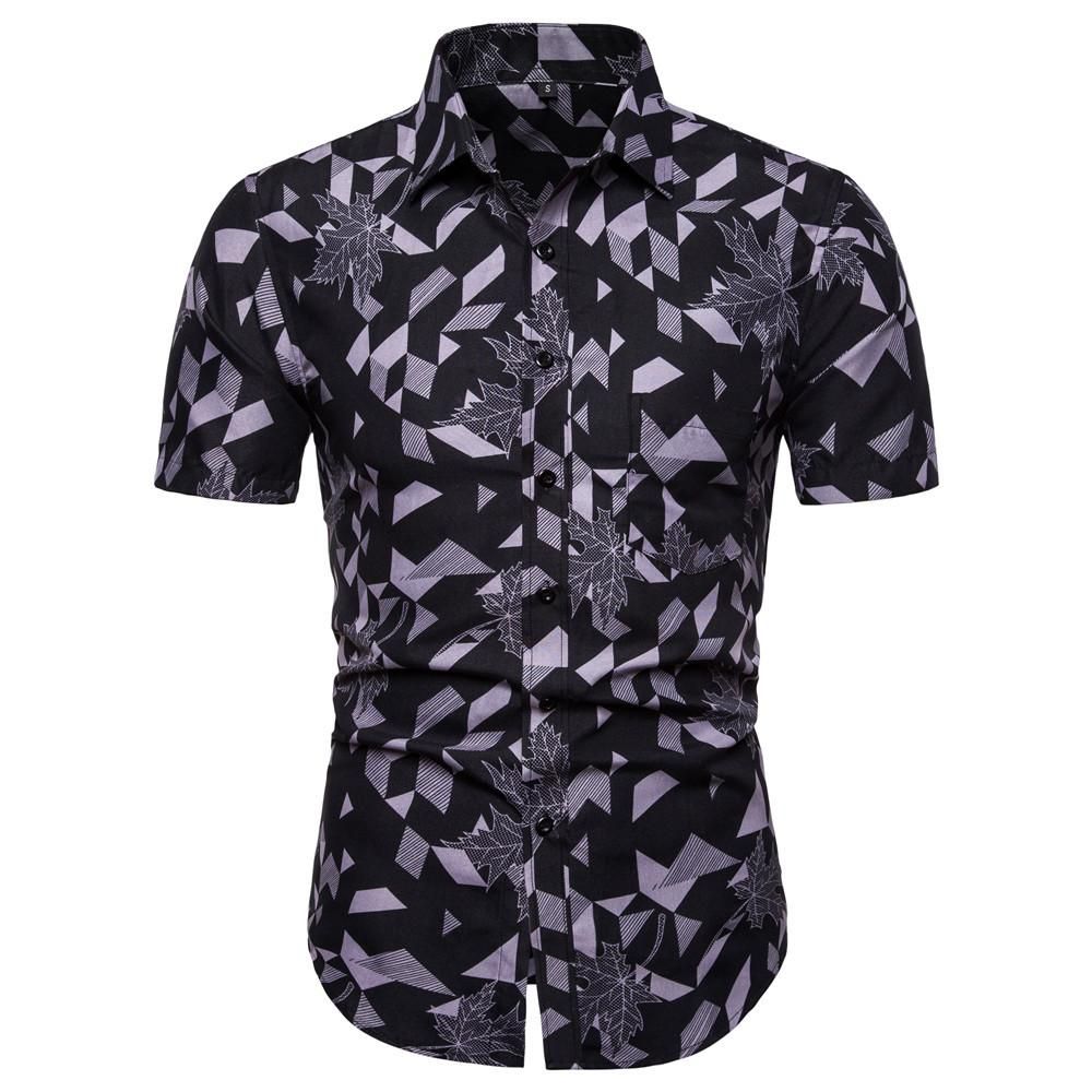 Black Men'S Hawaiian Aloha Casual Short Sleeve Shirts Hawaiian Shorts Beach Short Sleeve,Hawaiian Shirt Gift, Christmas Gift