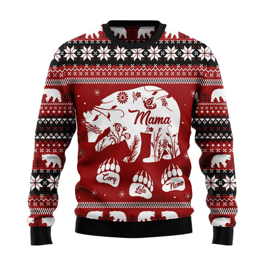 Custom Name Mama Bear Christmas Sweater,Christmas Gift,Gift Christmas 2024