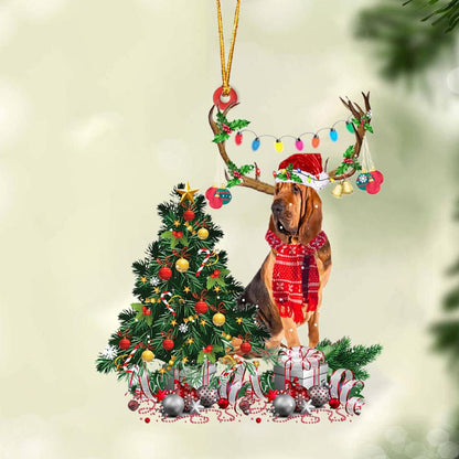 Bloodhound-Christmas Tree Gift Hanging Christmas Plastic Hanging Ornament, Christmas Ornament Gift, Christmas Gift, Christmas Decoration