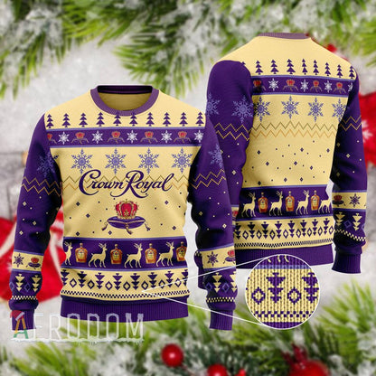 Basic Crown Royal Ugly Christmas Sweater, Christmas Ugly Sweater,Christmas Gift,Gift Christmas 2024