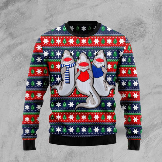 Carolling Sharks Ugly Christmas Sweater, Christmas Ugly Sweater,Christmas Gift,Gift Christmas 2022