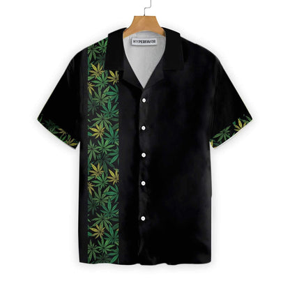 Black Background Retro Cannabis Marijuana Design Hawaiian Shirt,Hawaiian Shirt Gift, Christmas Gift