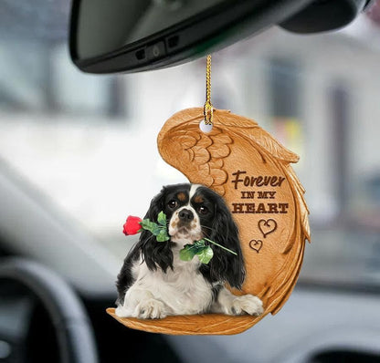 Cavalier King Charles Spaniel forever in my heart Cavalier King Charles Spaniel lover dog mom two sided ornament, Happy Christmas Ornament, Christmas Gift, Christmas Decoration