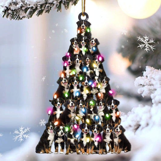 Bernese mountain lovely tree gift for bernese mountain lover gift for dog mom Christmas Plastic Hanging Ornament, Christmas Ornament Gift, Christmas Gift, Christmas Decoration