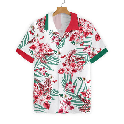Mexico Proud Red And Green Design Hawaiian Shirt,Hawaiian Shirt Gift, Christmas Gift