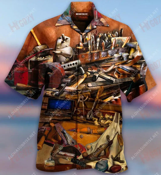 Once A Mechanic Always A Mechanic Unisex Short Sleeve Shirt Summer Hawaiian T Shirts Tactical Hawaiian Shirt Hawaiian Shirts For Men, Hawaiian Shirt Gift, Christmas Gift