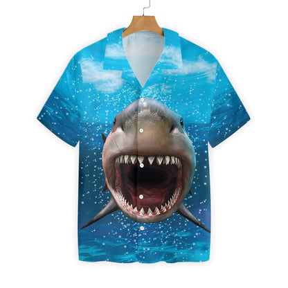 Ocean Life Of Shark Mouth Design Hawaiian Shirt,Hawaiian Shirt Gift, Christmas Gift