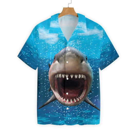 Ocean Life Of Shark Mouth Design Hawaiian Shirt,Hawaiian Shirt Gift, Christmas Gift