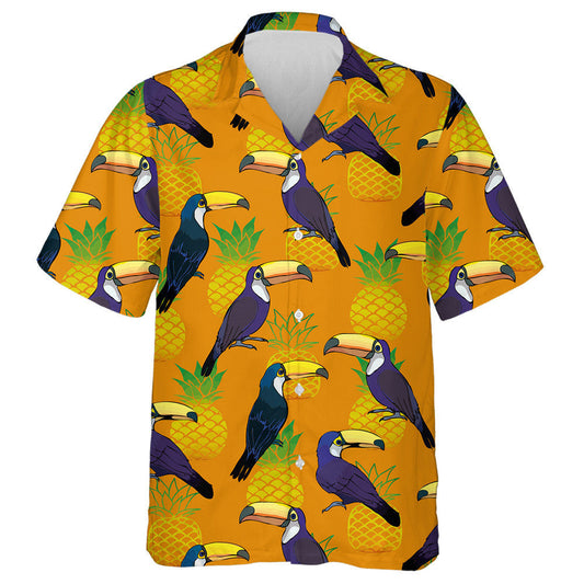 Funny Bird Parrot With Pineapple Hawaiian Shirt,Hawaiian Shirt Gift, Christmas Gift