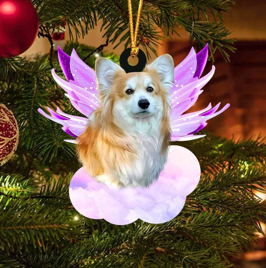 Corgi and wings gift for her gift for him gift for Corgi lover ornament, Christmas Gift, Christmas Decoration