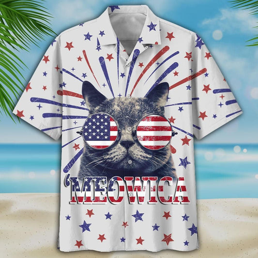 Face Kool Cat Background Design Hawaiian Shirt,Hawaiian Shirt Gift, Christmas Gift