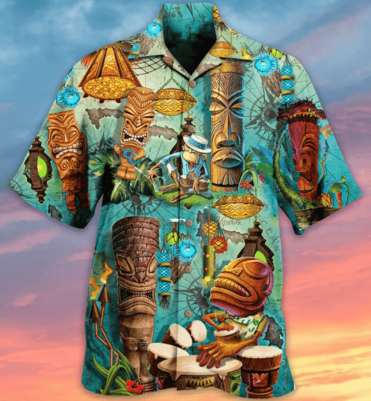 The Tiki Bar Is Open Awesome Background Design Hawaiian Shirt, Hawaiian Shirt Gift, Christmas Gift