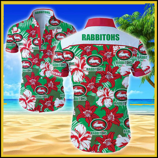 Rabbitohs hawaiian shirt, Hawaiian Shirt Gift, Christmas Gift