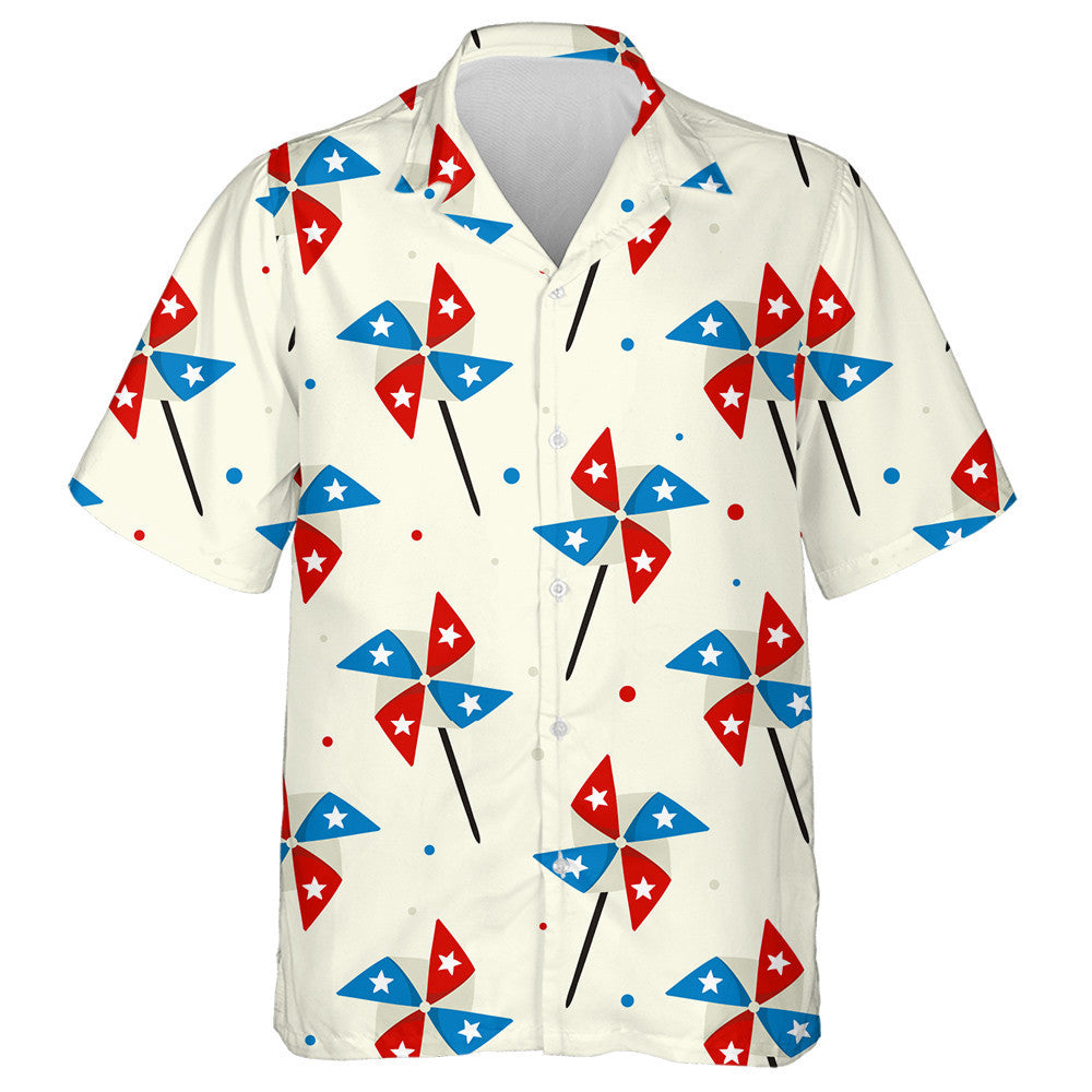 Pinwheels For USA Independence Day Illustration Pattern Hawaiian Shirt, Hawaiian Shirt Gift, Christmas Gift
