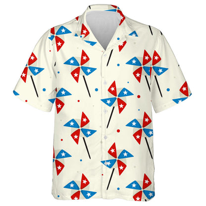 Pinwheels For USA Independence Day Illustration Pattern Hawaiian Shirt, Hawaiian Shirt Gift, Christmas Gift