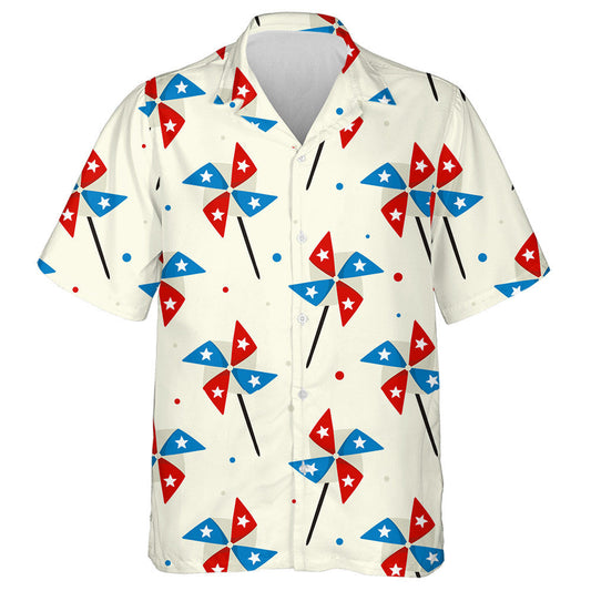 Pinwheels For USA Independence Day Illustration Pattern Hawaiian Shirt, Hawaiian Shirt Gift, Christmas Gift