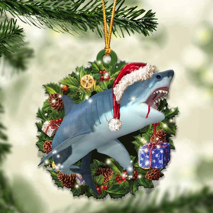 Shark And Christmas Gift For Her Gift For Him Gift For Shark Lover Ornament, Christmas Gift,Christmas Decoration