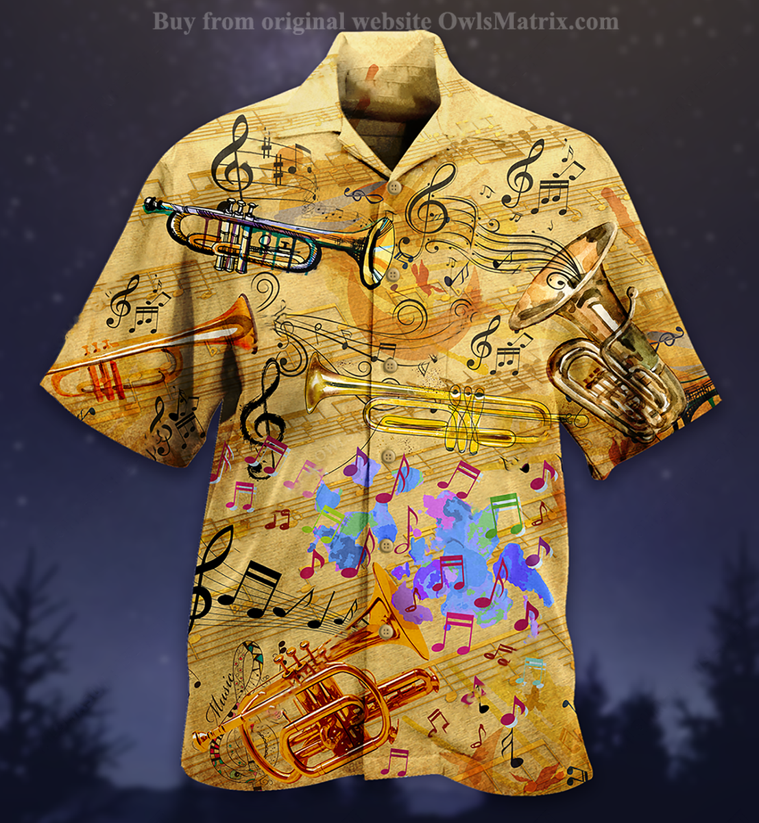Music Vintage Life Peace - Hawaiian Shirt, Hawaiian Shirt Gift, Christmas Gift