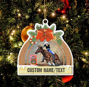 Barrel Racing Christmas Personalized Ornament, Christmas Ornament Gift, Christmas Gift, Christmas Decoration