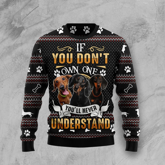 If You Don't Own One You'll Never Understand Dachshund Ugly Christmas Sweater,Christmas Ugly Sweater,Christmas Gift,Gift Christmas 2024