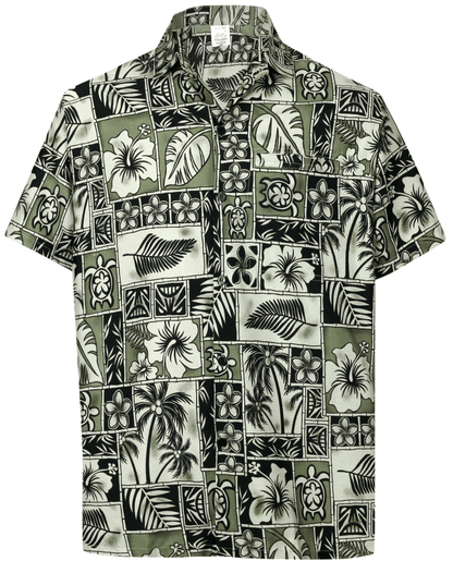 Vintage Beach Coconut Tree And Hibiscus Tropical Hawaiian Shirt, Hawaiian Shirt Gift, Christmas Gift
