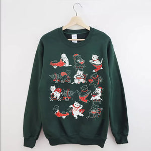 Vintage Kittens Cute Ugly Christmas Sweatshirt, Christmas Shirt, Christmas Sweatshirt Cute, Christmas Winter Sweatshirt