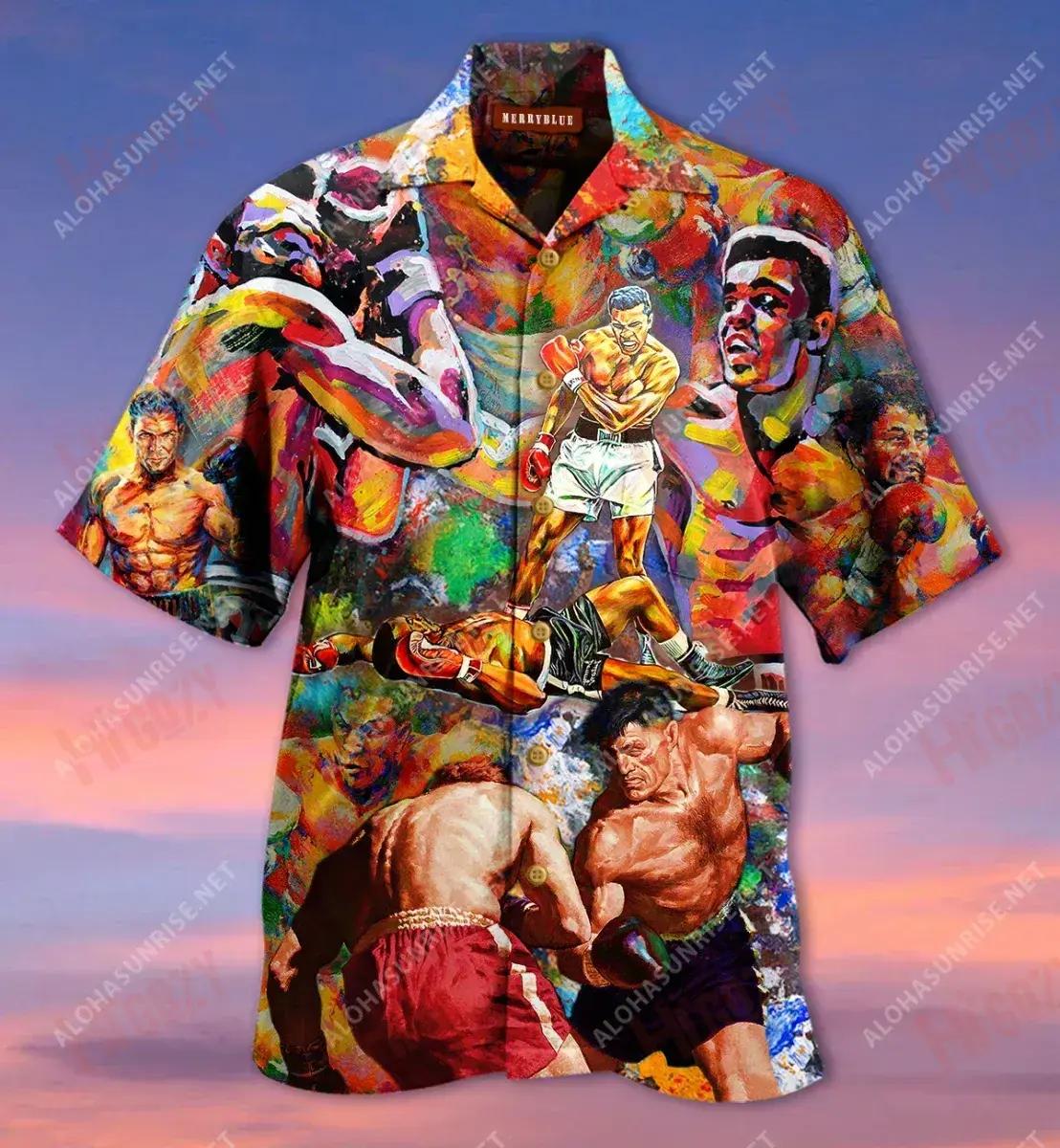 Boxing Is My Therapy Short Sleeve Shirt Ocean Tropical Shirts Best Hawaiian Shirts Funny Hawaiian Shirt,Hawaiian Shirt Gift, Christmas Gift