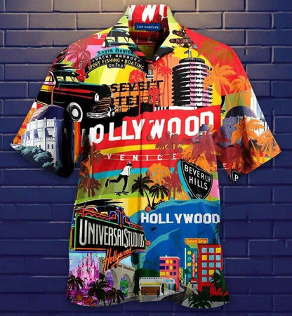 Love Los Angeles Nice Ornamental Hawaiian Shirt, Hawaiian For Gift