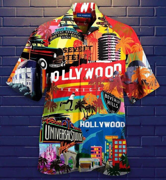 Love Los Angeles Nice Ornamental Hawaiian Shirt, Hawaiian For Gift