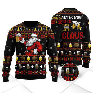 Funny Drinking With Claus Ugly Christmas Sweater, Christmas Gift, Gift Christmas 2024