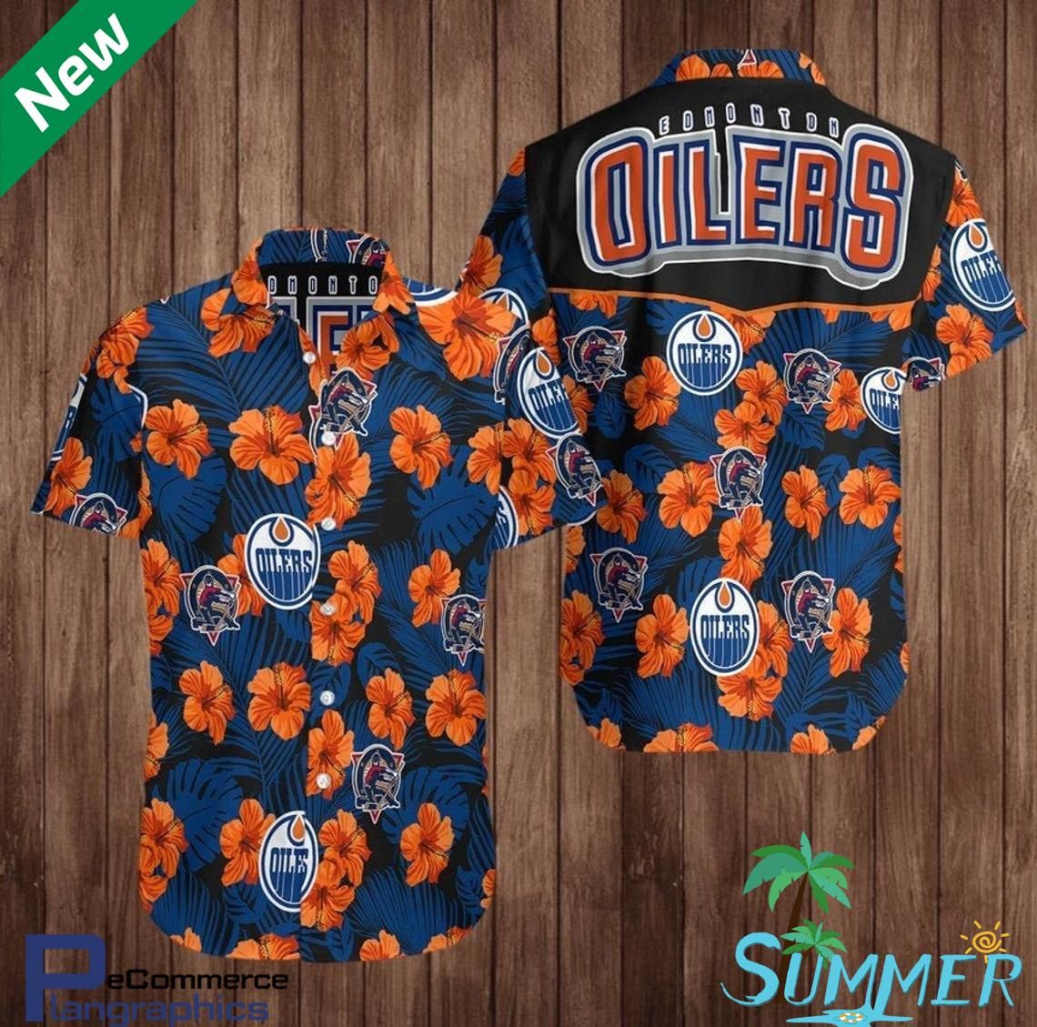 Edmonton Oilers Aloha Shirt Hawaiian Aloha Shirt Hawaiian Shorts Beach Short Shirt, Hawaiian Shirt Gift, Christmas Gift