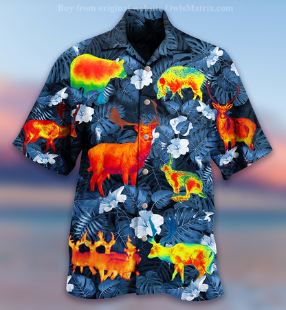 Animals And Night - Hawaiian Shirt, Hawaiian Shirt Gift, Christmas Gift