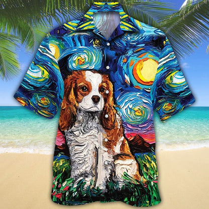Cavalier King Charles Cute Face Dog Gorgeous Night Hawaiian Shirt, Hawaiian Shirt Gift, Christmas Gift