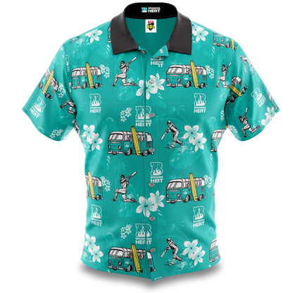 Bbl Brisbane Heat Hawaiian Aloha Shirt Hawaiian Shorts Beach Short Sleeve, Hawaiian Shirt Gift, Christmas Gift
