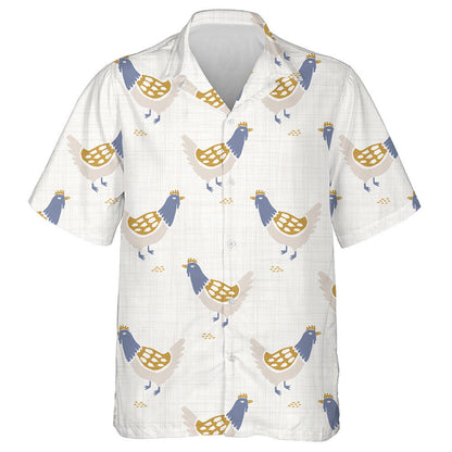 French Farmhouse Chicken With Hen In Blue Head Hawaiian Shirt, Hawaiian Shirt Gift, Christmas Gift