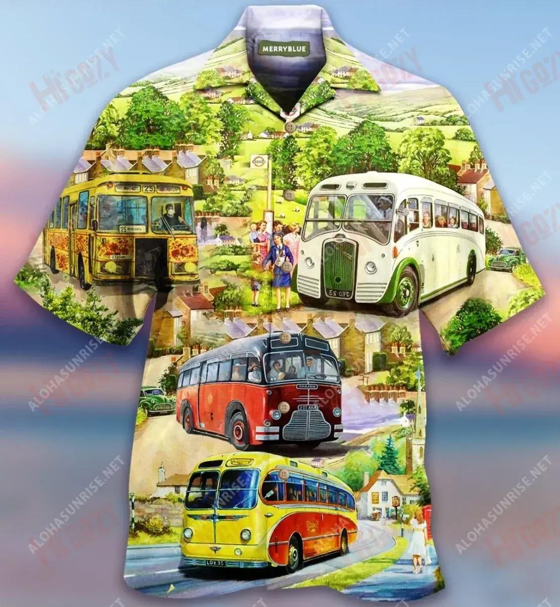 Make Bus Driver Great Again Unisex Hawaiian Shirt Ocean Short Sleeve Vintage Hawaiian Shirts Hawaiian Shirt Pattern, Hawaiian Shirt Gift, Christmas Gift