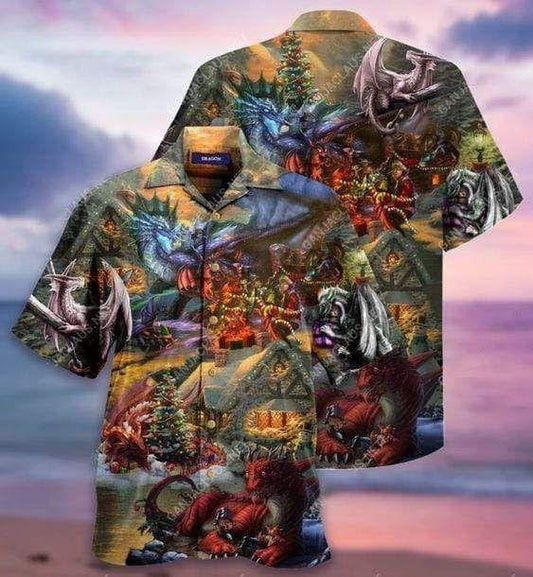 Christmas Is A Time When Santa Spreads Love Vintage Style Design Hawaiian Shirt, Hawaiian Shirt, Christmas Gift