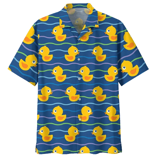 Swimming Duck Background Design Hawaiian Shirt,Hawaiian Shirt Gift, Christmas Gift