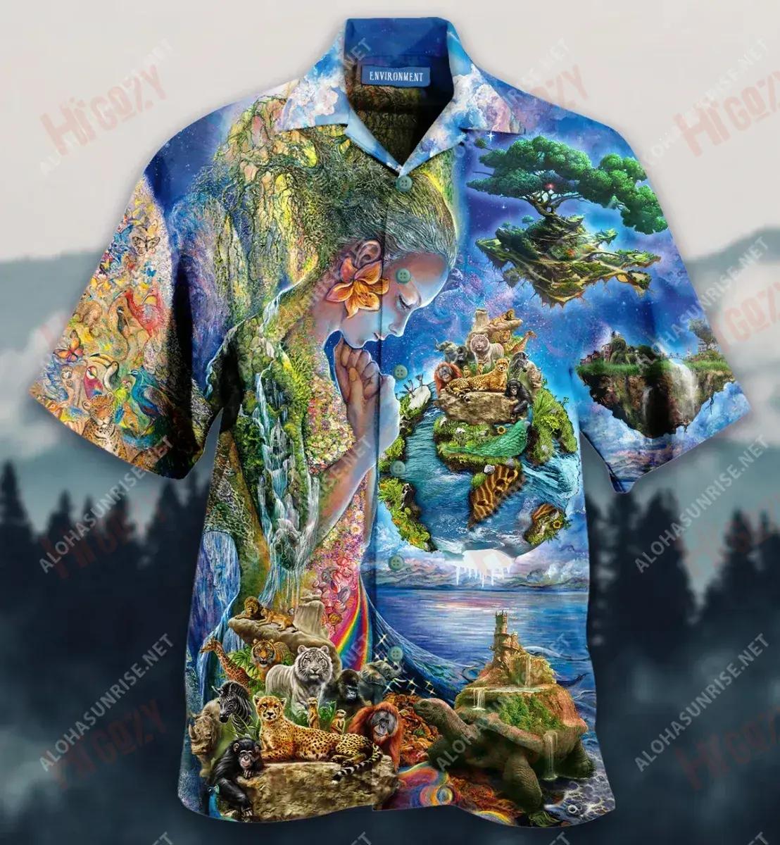 Natural Environment Short Hawaiian Shirt Ocean Tropical Shirts Hawaiian Crazy Shirts Hawaiian Shirts For Men, Hawaiian Shirt Gift, Christmas Gift