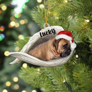 Personalized Boerboel Sleeping Angel Christmas Flat Acrylic Dog Ornament Memorial Dog Gift, Christmas Gift,Christmas Decoration