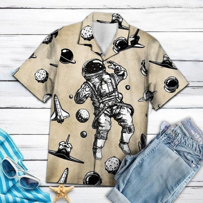 Astronaut Hawaiian Shirt, Hawaiian Shirt Gift, Christmas Gift