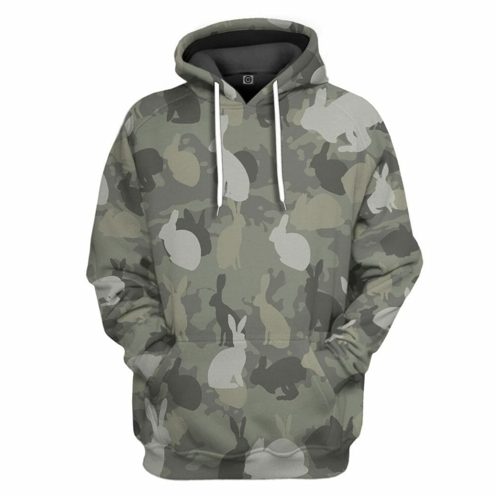 3D Rabbit Camo Custom Tshirt Hoodie Apparel
