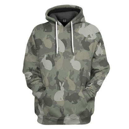 3D Rabbit Camo Custom Tshirt Hoodie Apparel